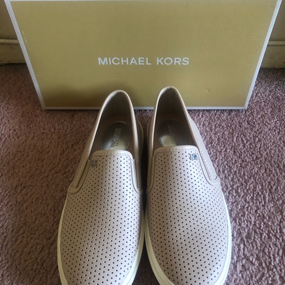 Michael Kors Lasered Leather Slip Ons - Picture 3 of 4